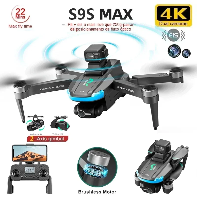 جديد S9S ماكس طائرة صغيرة بدون - مراجعة Drone Gimbal Case وسعره