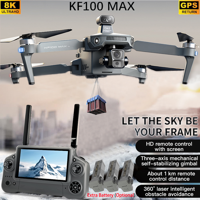 KF100 MAX GPS الطائرة بدون طيا - مراجعة Drone Gimbal 3 Axis وسعره