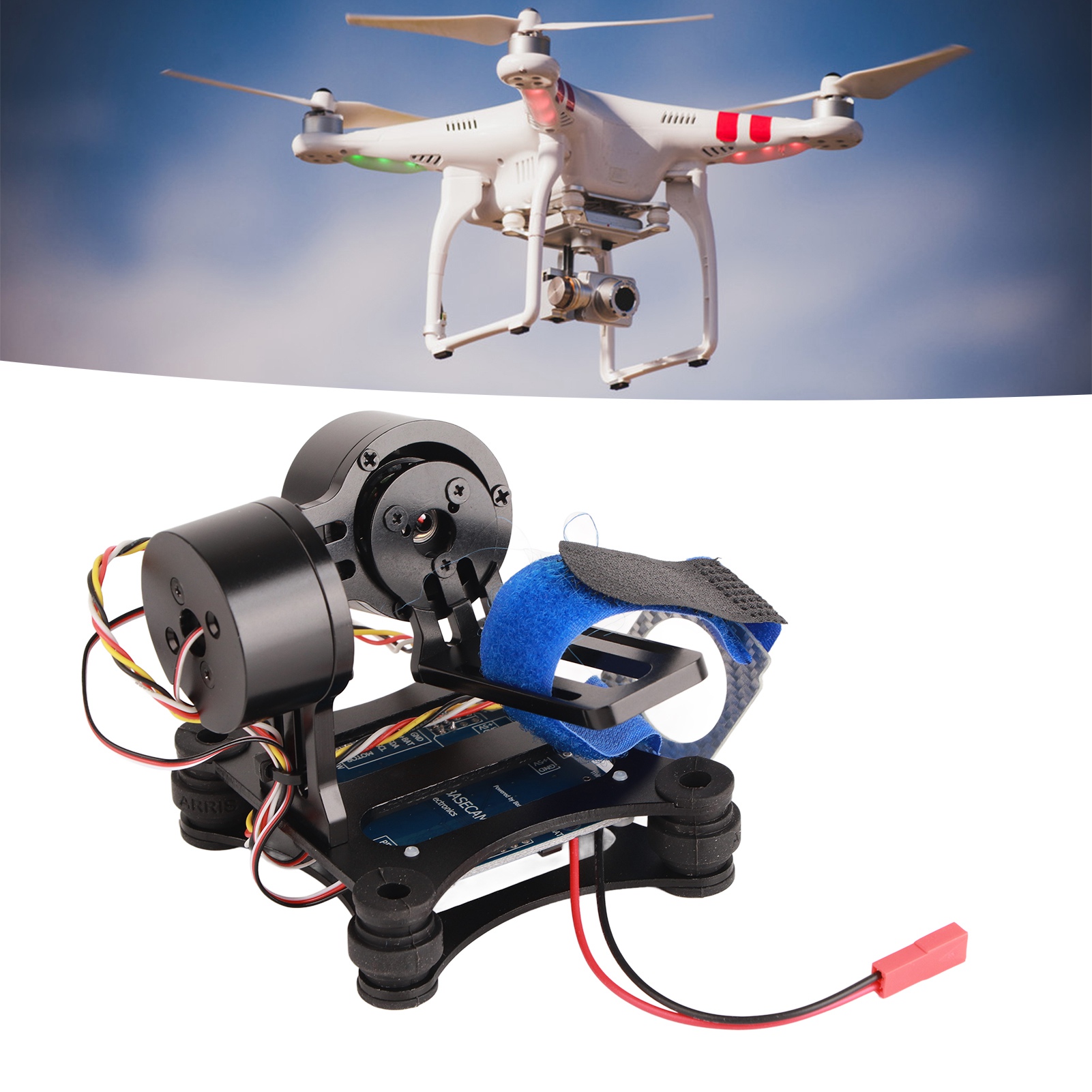 لوحة جيمبال معدنية بدون فرشاة  - مراجعة Drone Gimbal For Gopro وسعره