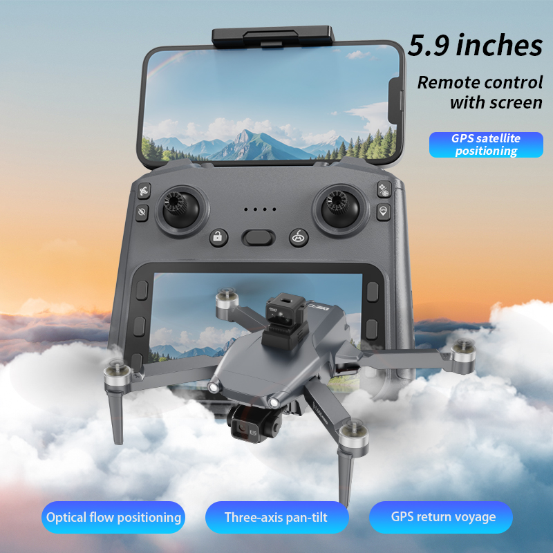 طائرة بدون طيار بكاميرا مزدوجة - مراجعة Drone Gimbal 3 Axis وسعره